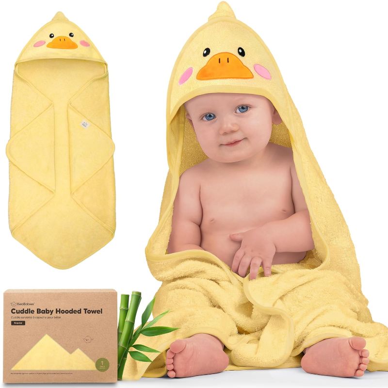 Photo 1 of ***STOCK PHOTO FOR REFERENCE ONLY***
KeaBabies Hooded Baby Towel for Newborn - Viscose Derived from Bamboo Large Baby Bath Towels with Hood for Boys, Girls, Toddler, Extra Absorbent & Soft Newborn Bath Essentials