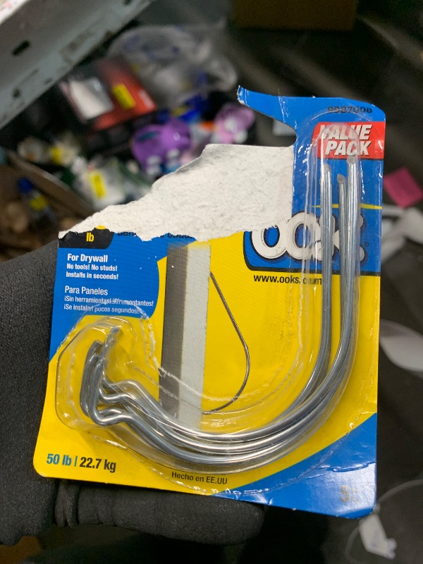 Photo 1 of (5 pack) OOK Monkey Hook Picture Hangers, Drywall, Steel, Tool Free (50lb) 5 Pack