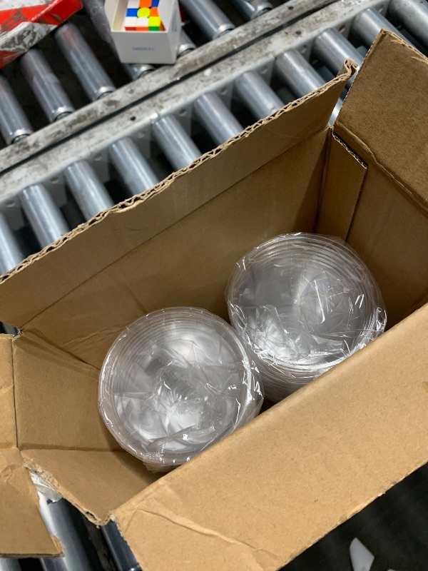 Photo 1 of ***MISSING LIDS***
CCWOFF 16 OZ Compostable Clear Plastic Disposable Iced Coffee Cups with Flat Lids, Biodegradable Cold Drinking To Go Coffee Cups for Party Smoothie, Slushy, Milkshake Lemonade 50 Sets