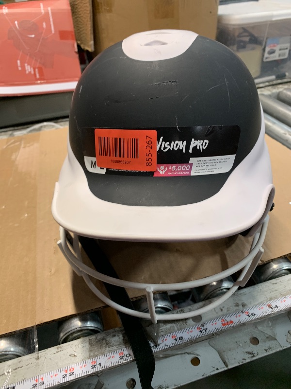 Photo 1 of ***GLUE IS SLIGHTLY MELTED***
RIP-IT | Vision Pro Softball Batting Helmet with Face Mask | Matte | Two-Tone Black M/L | Lightweight Women’s Sport Equipment