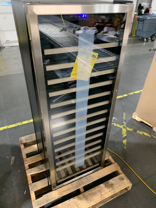 Photo 1 of ***MAJOR DAMAGE, SEE NOTES FOR MORE DETAILS***
***TRUCK/TRAILER PICKUP ONLY***
FoMup Wine Fridge Freestanding,173 Bottles 24 Inch Wine Cooler Refrigerator, Tall Wine Fridge with Compressor Low Noise Fast Cooling, Wine Cellar with Upgraded Door Handle Slid