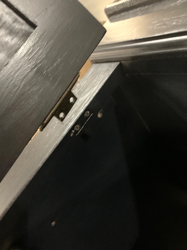 Photo 1 of ***MAJOR DAMAGE, SEE NOTES FOR MORE DETAILS***
***TRUCK/TRAILER PICKUP ONLY***
Acme Nolan Server in White Marble and Salvage Dark Oak