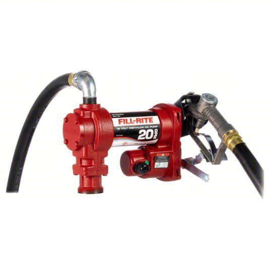 Photo 1 of (HAND HELD) FILL-RITE Electric Drum Pump: 12 V DC, 1/4 hp HP, 20 gpm Max. Flow Rate, Pump with Hose & Nozzle