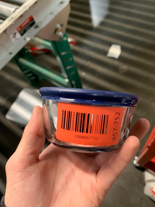 Photo 1 of ***MISSING 5 ONLY 1 INLUDED***
Anchor Hocking 1 Cup Glass Storage Containers with Lids, Set of 6 Glass Food Storage Containers with Navy Blue SnugFit Lids