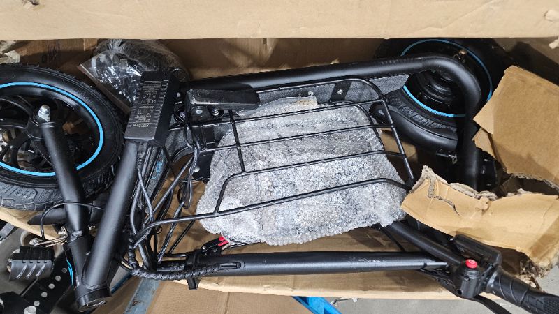 Photo 1 of ***missing hardsxwaree***Gyroshoes C1S Electric Scooter with Dual Baskets, 300W Motor, 15.5MPH, Dual Disc Brakes, LED Display, Ideal for Adults, Groceries, and Pets, C1S-MCY