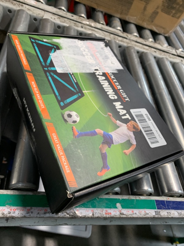Photo 1 of **mat only**Soccer Training Mat With Instructional Video Improve Strength,Agility And Coordination Soccer Training Equipment For Footwork And Ball Mastery Non-Slip Silent Equipment For All Ages Football Footwork Mat