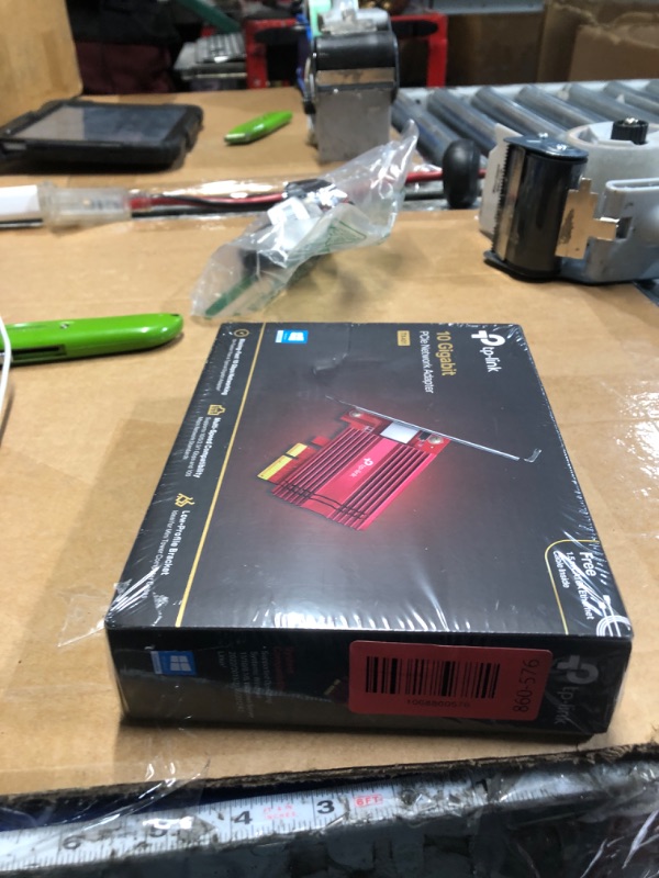Photo 1 of ***FACTORY SEALED***TP-Link 10GB PCIe Network Card (TX401)-PCIe to 10 Gigabit Ethernet Adapter,Supports Windows 11/10/8.1/8/7, Servers 2019/2016/2012 R2, and Linux, Including a CAT6A Cable