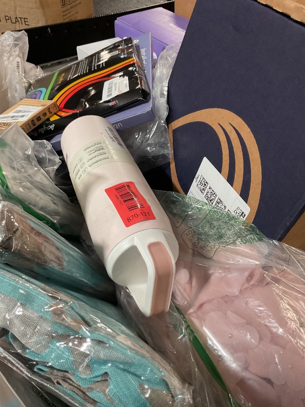 Photo 1 of ***MINOR DAMAGE*******
Stanley IceFlow Cap and Carry Water Bottle 24 oz | Wide Mouth Twist Lid | Lightweight and Leakproof for Travel and Sports | Insulated Stainless Steel | BPA-Free | Rose Quartz Glimmer