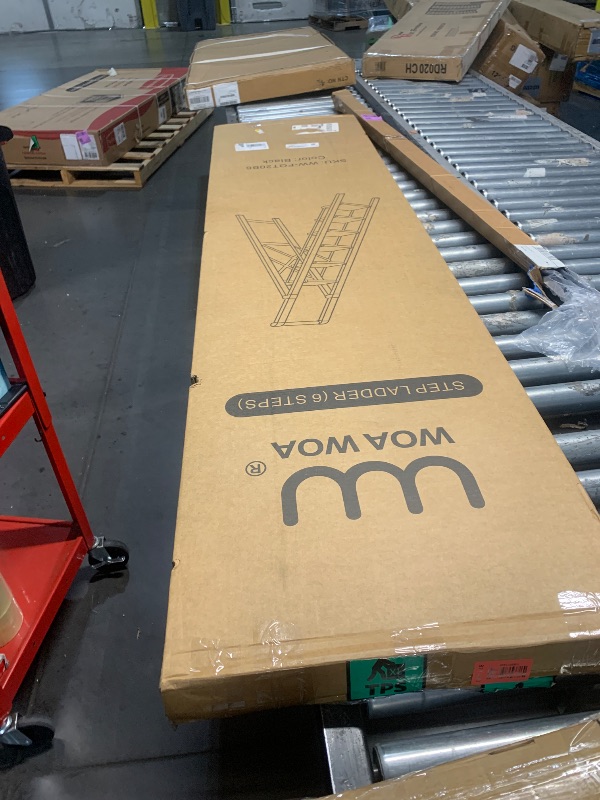 Photo 1 of ***FACTORY SEALED***GameGem 6 Step Ladder for 12 Feet High Ceiling, Lightweight Aluminum Folding Step Stool with Convenient Handgrip, Stepladders with Anti-Slip and Wide Pedal for Home Use Space Saving - Black