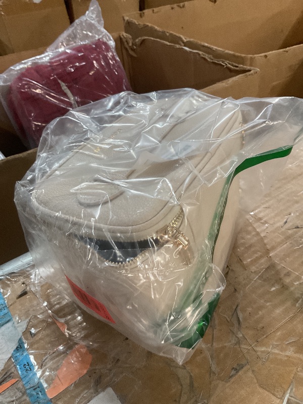 Photo 1 of Cosmetic Bag,ROWNYEON Makeup Bag,Portable Makeup Train Case,Travel Toiletry Bag Case Organizer for Women,Beige