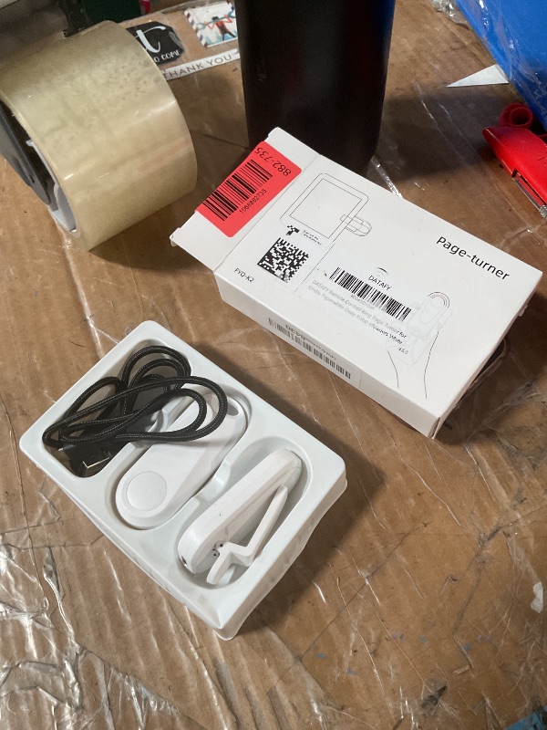 Photo 1 of DATAFY Remote Control Page Turner for Kindle Paperwhite Oasis Kobo eReaders, Camera Camcorder Remote Controls, Page Turner Clicker for ipad Tablets Reading Novels with Wrist Strap Storage Bag