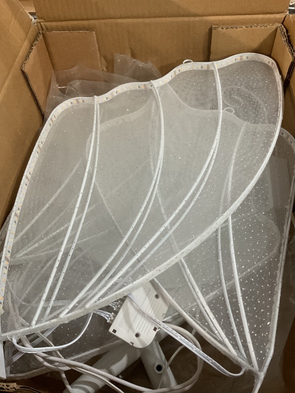 Photo 1 of TACAHE Butterfly Floor Lamp - 3 Color Temp & Dimmable - Inline Cord Switch - Wedding Decoration - Atmosphere Lighting for Banquet, Birthdays, Party - (27" Wings / 70" Height) - 20W - 1 Pack