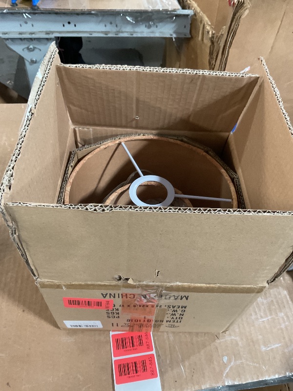 Photo 1 of Ziqqeelam Rustic Small Table Lamp with Natural Bark Linen Lamp Shape, Farmhouse Bedside Lamp for Nightstand, Side Table Lamp for Kitchen, Office, Reading Desk, 12.2 Inch, E26 Socket, ON/Off Switch