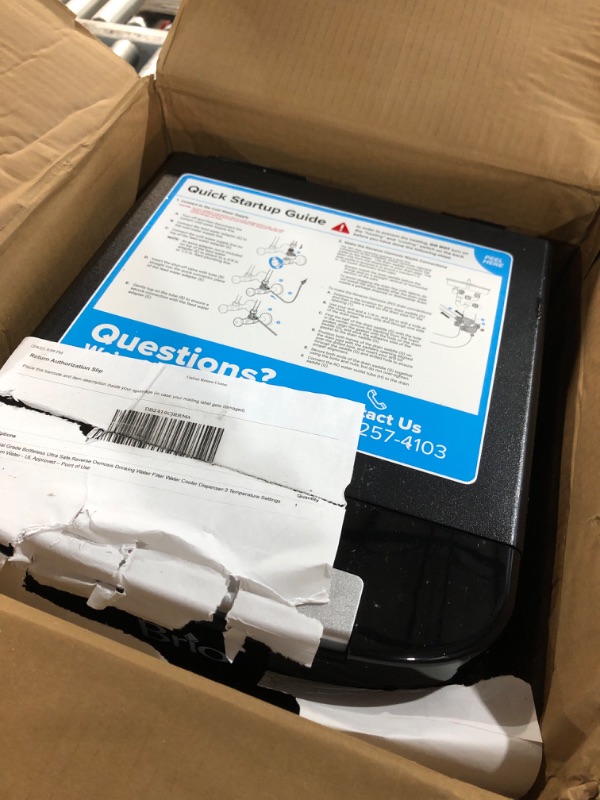 Photo 1 of Brio Commercial Grade Bottleless Ultra Safe Reverse Osmosis Drinking Water Filter Water Cooler Dispenser-3 Temperature Settings Hot, Cold & Room Water - UL Approved – Point of Use