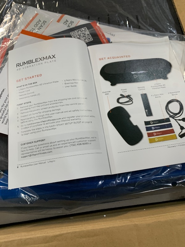 Photo 4 of Lifepro Rumblex Max 4D Black Vibration Plate Exercise Machine with Loop Resistance Bands for Home Fitness Shaping Training Recovery Tone & Strength