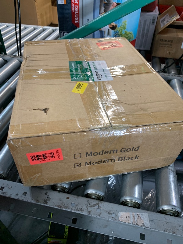 Photo 1 of ***MISSING PARTS***
3-Tier Corner Shelf Stand, Black Corner Bookshelf, Bathroom Storage Rack Shelf, Plant Rack, Tempered Glass, Steel Frame, Modern Style for Living Room, Bathroom, Kitchen, Metallic Black