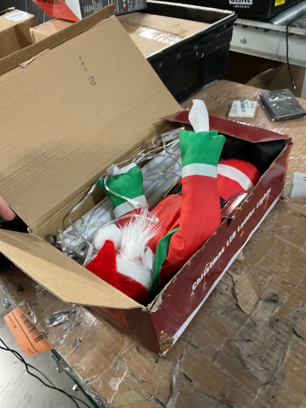 Photo 1 of Christmas Decorations LED Ladder Lights with Climbing Santa Claus, 10ft Indoor Christmas Decorative Light - 8 Modes Xmas Lights Tree for Home Holiday Wall Window Xmas Decor (Multicolor)