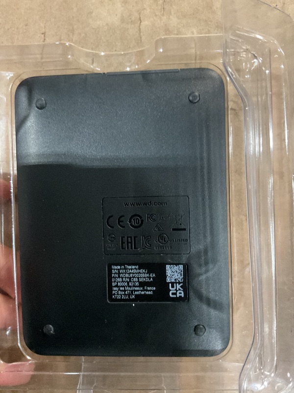 Photo 1 of ***(MISSING CORD)***WD 2TB Elements Portable External Hard Drive for Windows, USB 3.2 Gen 1/USB 3.0 for PC & Mac, Plug and Play Ready - WDBU6Y0020BBK-WESN