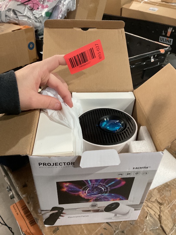 Photo 1 of [Electric Focus]Mini Portable Projector with 4K Support, Bluetooth 5.4 WIFI6, 5watt Sound Base Speaker, 260 ANSI, Android 11, 210° Rotation , Auto Keystone Correction Video Projector HY300 PLUS