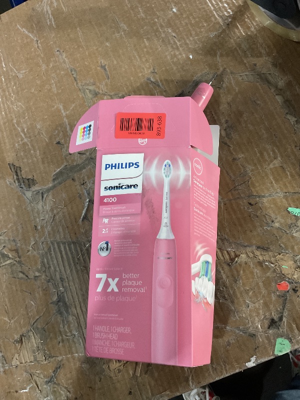 Photo 1 of * missing the brush *
Philips Sonicare 4100 Rechargeable Electric Toothbrush, with Pressure Sensor, 2 Intensity Settings, SmarTimer and QuadPacer, 14-Day Battery Life, Deep Pink, Model HX3681/26