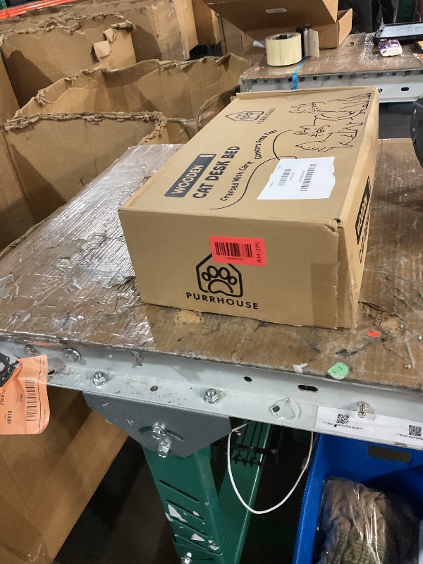 Photo 1 of [Ready to Gift] PURRHOUSE Up to 45LBS Cat Desk Bed - 360° Rotation & Adjustable Height, Pet Perch for Desks with Washable Cushion, Desk Cat Bed Attachment for Various Tables (Wood_Brown Cushion)