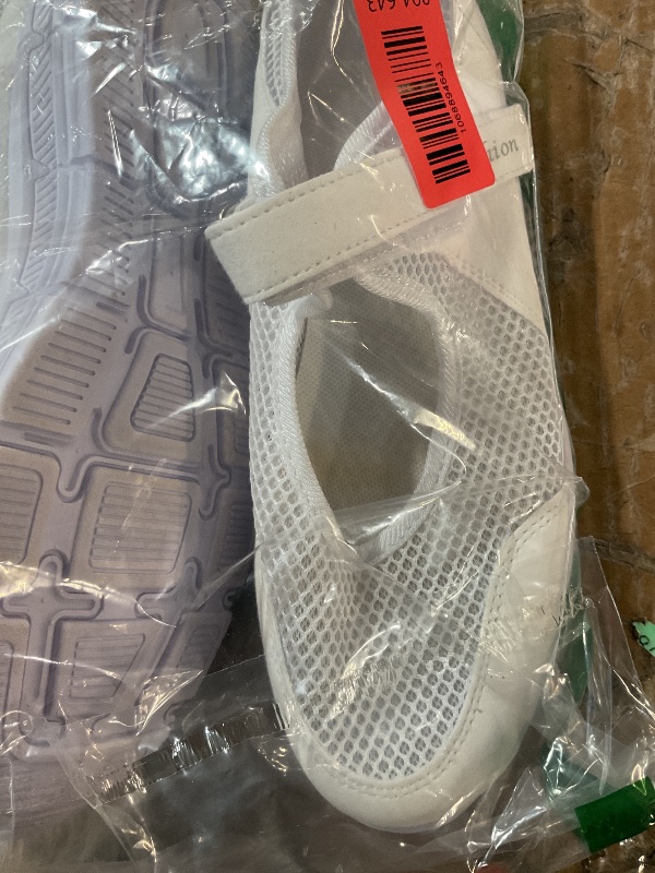 Photo 1 of * inside has a small stain *
SAGUARO Women's Breathable Walking Shoes Ladies Fashion Mary Jane Sneakers Adjustable Working Nurse Shoes Lightweight Flats Roll I White 8 Women size 7