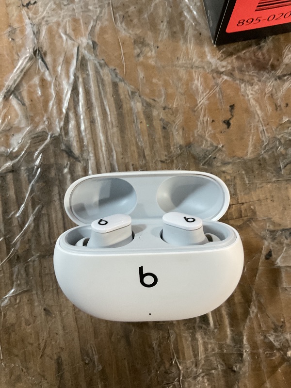 Photo 1 of *****Parts*****/left earbud not working***** Beats Studio Buds - True Wireless Noise Cancelling Earbuds - Compatible with Apple & Android, Built-in Microphone, IPX4 Rating, Sweat Resistant Earphones, Class 1 Bluetooth Headphones - White