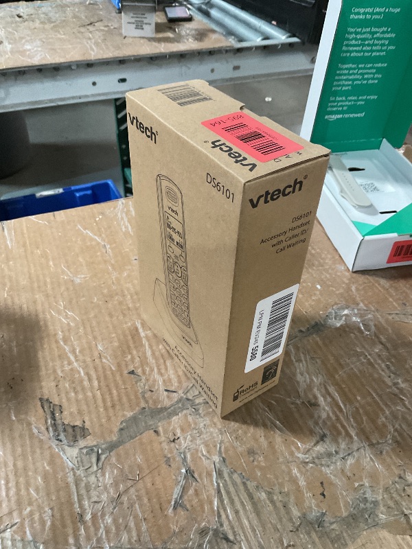 Photo 1 of *** factory seal ****VTech Accessory Handset for DS6151 Series with 2-Line Cordless Phone, Suitable for Small Business or Home, Answering System, Expandable up to 12 Handsets, Intercom, Conference | DS6101 (Black/Silver)