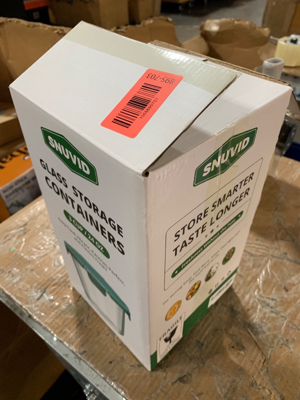 Photo 1 of [UPGRADED LID] 4 Sets 3 Cup Glass Meal Prep Containers with Lids, Food Storage Bowl Jars for Leftover Lunch Meal Oats Salad Soup Fruit Snack Yogurt - Microwave, Oven, Freezer Safe, BPA Free, Airtight