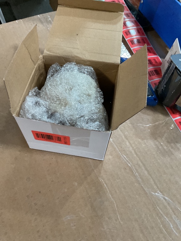 Photo 1 of (used) VioraWhite Halloween Animatronic Talking Hanging Skull Head with Spooky Sound Light up Red Eyes Shake Mouth Halloween Skull