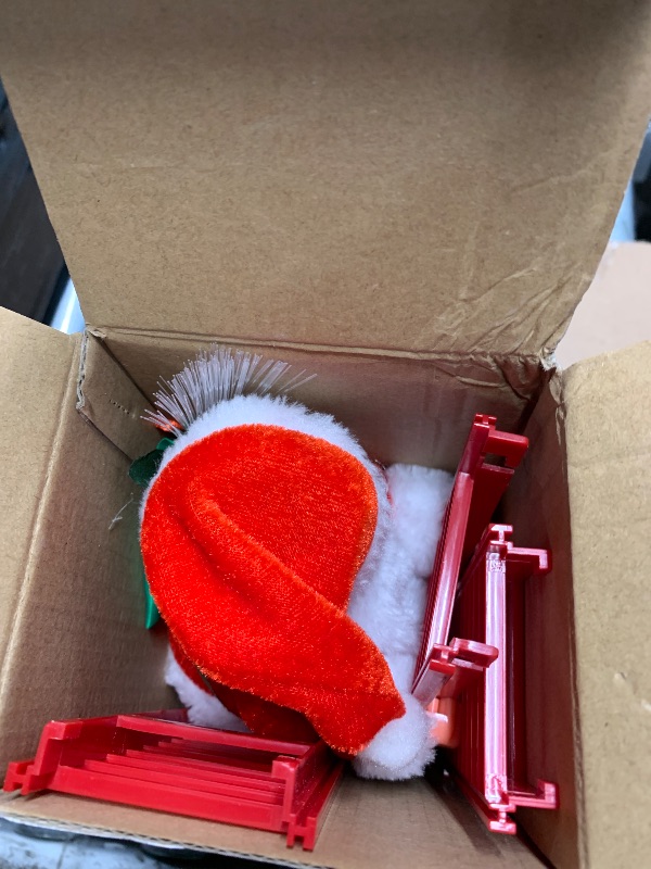 Photo 1 of (missing pieces) Electric Santa Claus Climbing Ladder to Christmas Tree with Music, Hanging Ornaments for Xmas Tree Ornament Indoor