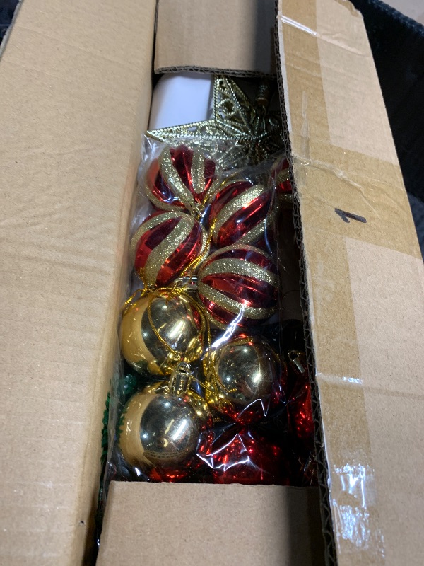 Photo 1 of [ 12 Modes & Remote Control ] 3 Ft Christmas Tree with Timer 50 Four Color LED Lights DIY 15 Ball Ornaments Star Artificial Xmas Tree Indoor Outdoor Home Holiday Decoration (Green)