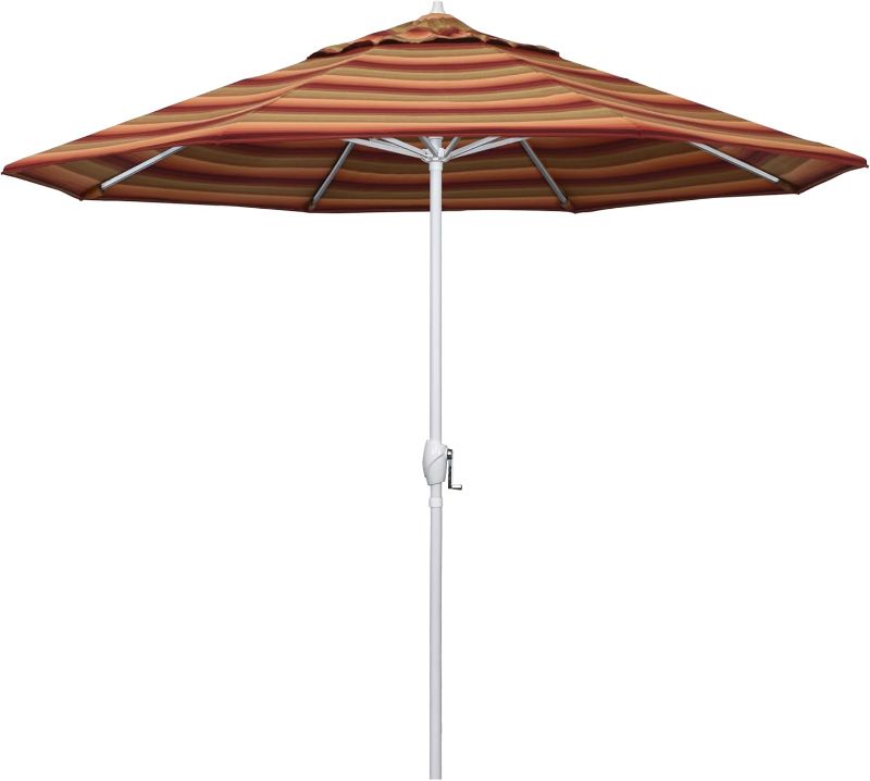 Photo 1 of 
California Umbrella 9' Rd Aluminum Patio Umbrella, Crank Lift, Auto Tilt, White Finish, Sunbrella Astoria 
Black ***STOCK PHOTO FOR REFERENCE ONLY*** ***STOCK PHOTO FOR REFERENCE ONLY***