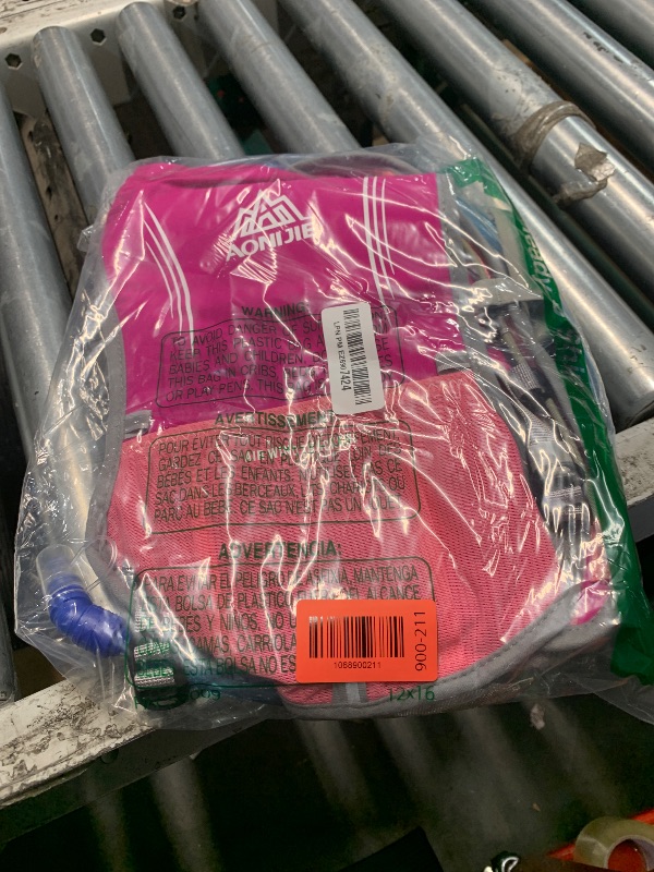 Photo 1 of Win.Deeper 5L Lightweight Running Backpack Outdoor Sports Trail Racing Marathon Hiking Fitness Bag Hydration Vest Pack (Rose Red +1.5L water bladder)