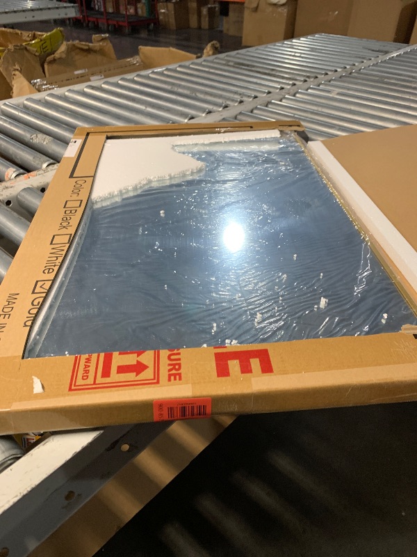 Photo 1 of ***STOCK IMAGE FOR SAMPLE*** Easly 28"x18" Full Length Mirror, Adjustable Standing/Wall Mounted Floor Mirror for Bedroom, Living Room, Entryway, Large Gold Leaning Mirror