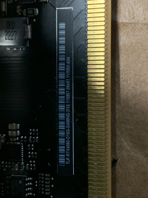 Photo 1 of ***(USED/ SEE NOTES BEFORE BIDDING)***
ASUS TUF Gaming GeForce RTX ™ 4080 16GB GDDR7 OC Edition Gaming Graphics Card (PCIe® 5.0, HDMI®/DP 2.1, 3.6-Slot, Military-Grade Components, Protective PCB Coating, axial-tech Fans, Vapor Chamber)