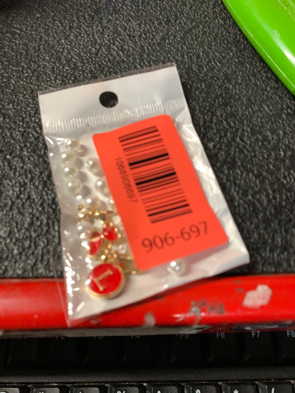 Photo 1 of ***BROKEN***
LUHOHI Accessories for Stanley Cup Pearl Chain Initial Accessoriess for Handle Stuff Decor Water Bottle Jewelry Tumbler Cute Simple Modern Personalized Name ID Decorations Letter Red Tag L