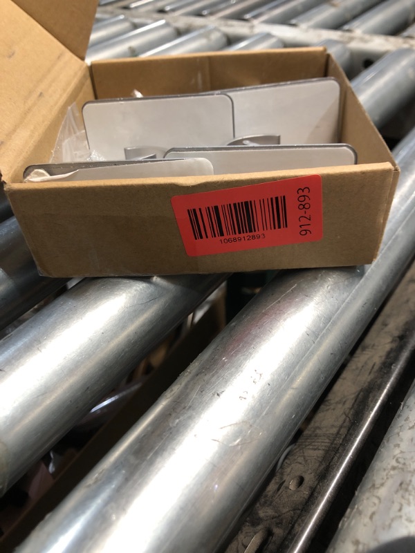 Photo 1 of ***PARTIAL SET, MISSING 2  - PRICE ADJUSTED*** 6PCS No Drill Curtain Brackets, Self-Adhesive Rod Holders, Universal Plastic Nail Free Adjustable, Curtain Hooks for Rods Less Than 1.57 Inch Diameter (Sliver)