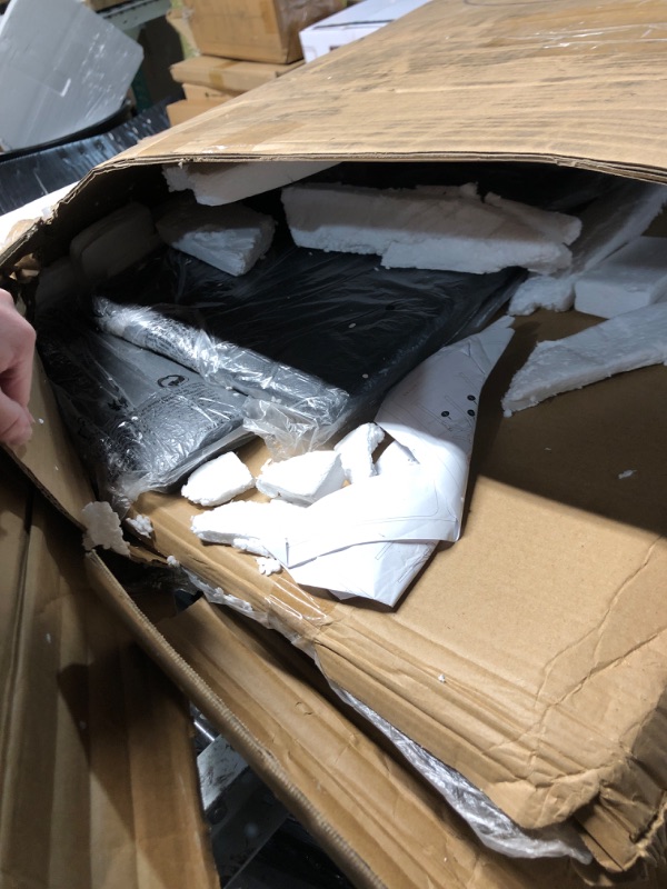 Photo 3 of Garvee Dining Table Set for 4, Kitchen Table with Upholstered Bench and 2 Chairs, 4-Piece Wooden Dining Table Set for Apartment, Dining Room, Small Space, Black