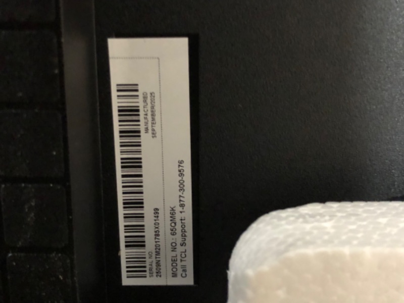 Photo 3 of ***TRUCK/TRAILER PICKUP ONLY*** TCL 65 Inch Class QM6K Series | Mini LED QLED 4K HDR | 65QM6K, 2025 Model | 120HZ-144HZ High Brightness Smart Google TV Dolby Atmos Onkyo Audio | Voice Remote Alexa Gaming Streaming Television