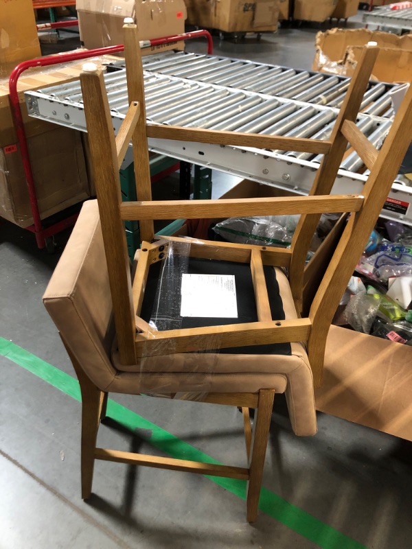 Photo 1 of (just 2)
Nathan James Gracie Modern Counter Height Bar Stool with Back, Counter Stool Upholstered Chair with PU Leather and Brushed Wooden Legs, Light Brown, Set of 2