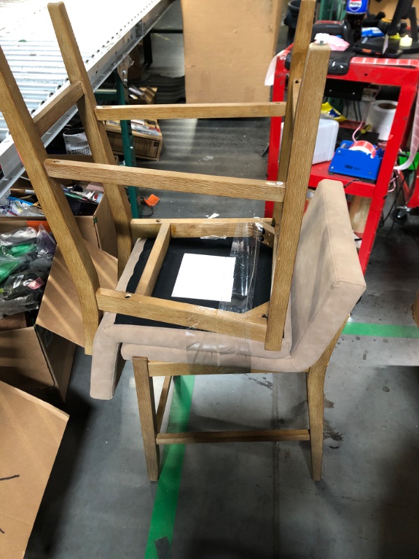 Photo 1 of (just 2)
Nathan James Gracie Modern Counter Height Bar Stool with Back, Counter Stool Upholstered Chair with PU Leather and Brushed Wooden Legs, Light Brown, Set of 2