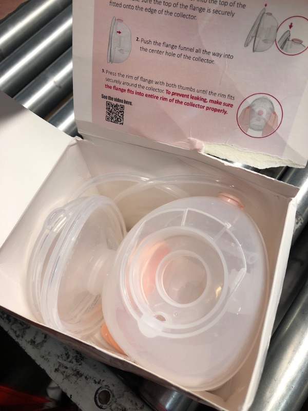 Photo 1 of ***DAMAGED - SEE NOTES/PICTURES*** Nenesupply Handsfree Wearable Breastmilk Collection Cara Cups Caracups Compatible with Spectra S1 S2 9 Plus Breast Pumps 24mm Silicone Flanges Replacement for Spectra Pump Parts 19 21mm Inserts