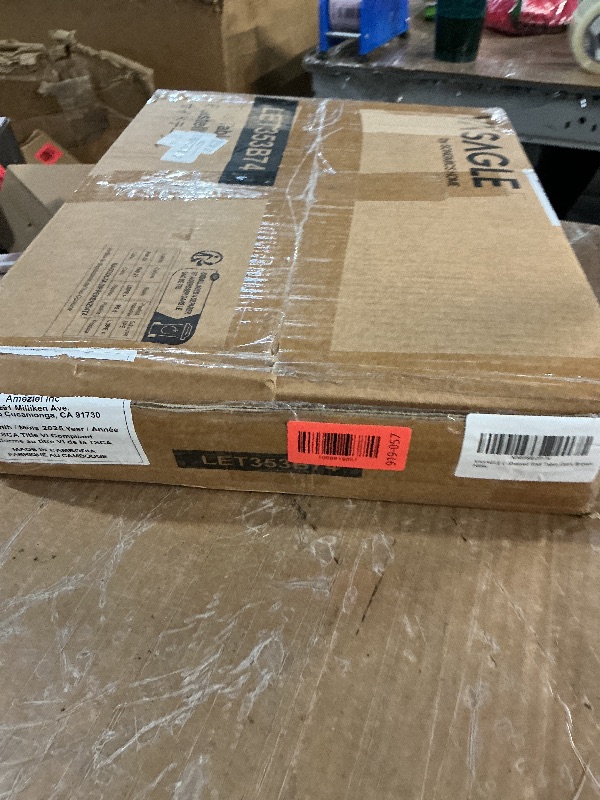 Photo 1 of ***PARTS ONLY***(MISSING PCS)(
VASAGLE C-Shaped End Table, Side Table for Sofa, Couch Table with Metal Frame, Small TV Tray Table for Living Room, Bedroom, Chestnut Brown and Black