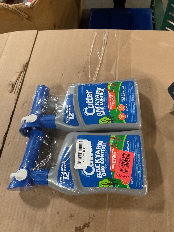 Photo 1 of * factory sealed *
Cutter Backyard Bug Control Spray Concentrate (2 Pack), Kills Mosquitoes, Fleas & Listed Ants, 32 fl Ounce