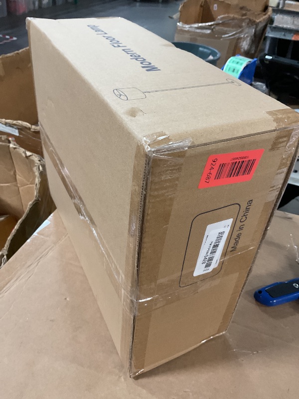 Photo 1 of ?Upgraded?Dimmable Gold Floor Lamps for Living Room, 11W LED Bulb Included, Modern Standing Lamp with Marble Base, Tall Pole Light with White Linen Shade for Bedroom Reading Office Corner Nursery