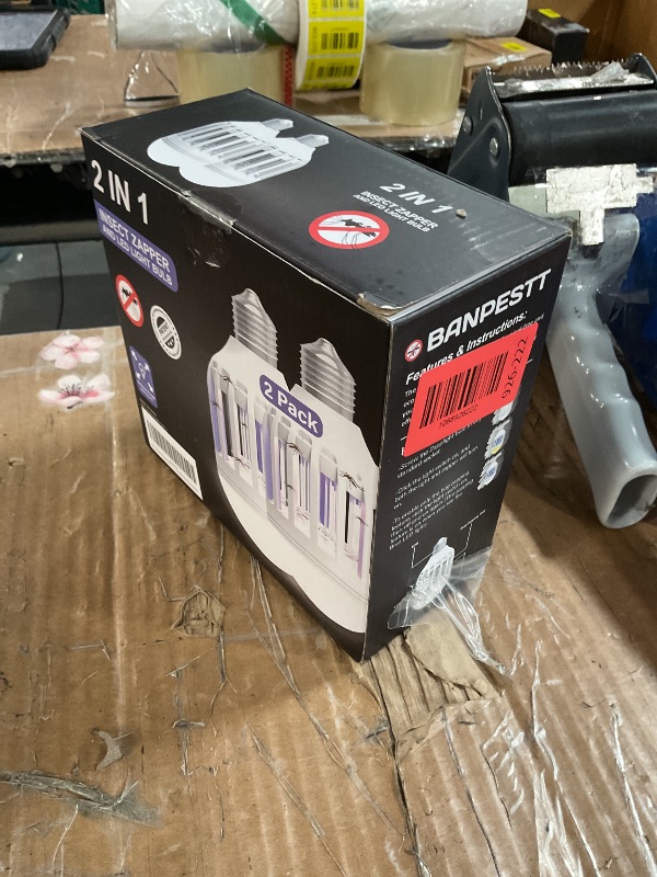 Photo 1 of [2-Pack] BANPESTT Bug Zapper Light Bulb 2-in-1 Indoor Mosquito Zapper Gnat Trap- Electric Fly Insect Killer&Bug Catcher for Home Backyard Patio