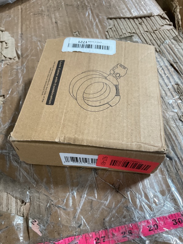 Photo 1 of ***DAMAGED - SEE NOTES/PICTURES*** KEYSTP Bike Lock Cable, Up to 15mm Thicker Steel Cable, High Security 5-Digit Resettable Combination Anti-Theft, with Mounting Bracket for Bikes and Scooters?Black