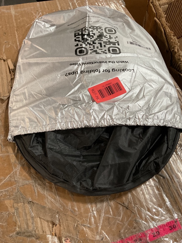 Photo 1 of EzyShade Windshield Sun Shade with Shield-X Reflective Technology. See Size-Chart with Your Vehicle. Foldable 2-Piece Car Sunshades Reflect UV Sun and Heat and Protect Your Car. Standard (Medium) Size