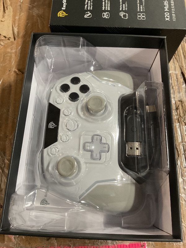 Photo 1 of EasySMX X20 Wireless Gaming Controller with RGB Backlit, 2-Stage Hall Effect Stick, 1000Hz Polling Rate, 6-Axis Gyro on Multi-Platform, Mech Buttons- Compatible with PC/Switch/Steam/Android